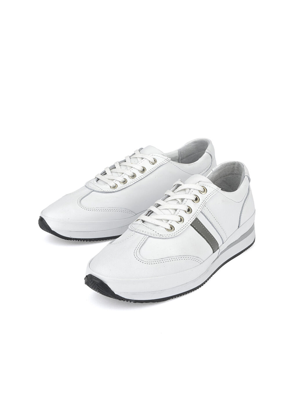 Erkek Hakiki Deri Sneaker 141423Z78 Beyaz