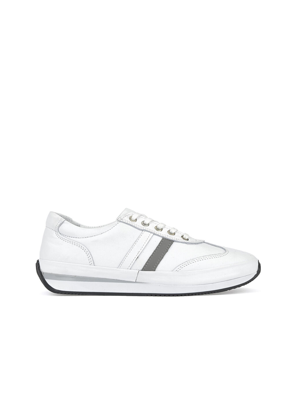 Erkek Hakiki Deri Sneaker 141423Z78 Beyaz-4