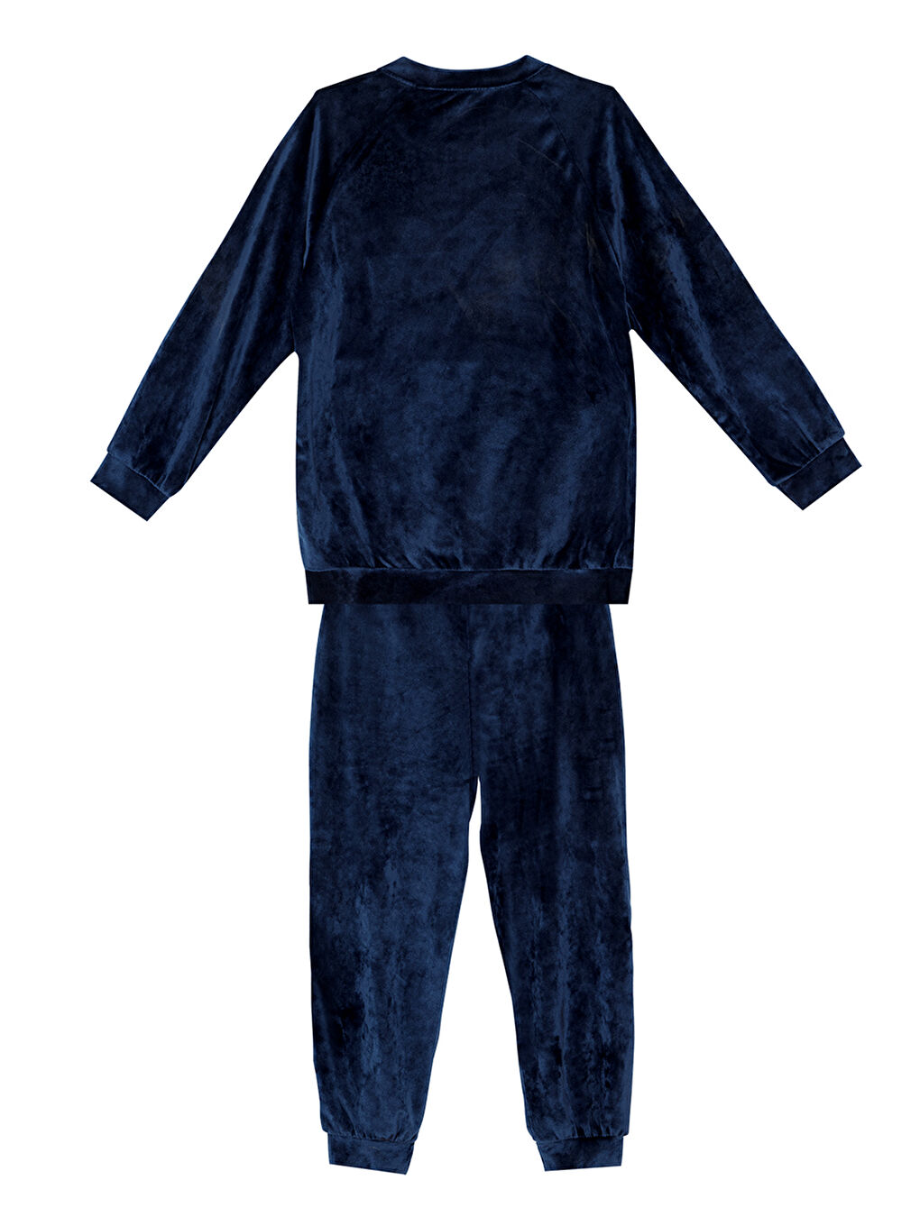 Lacivert Kadife Kız Çocuk Eşofman Takım-3