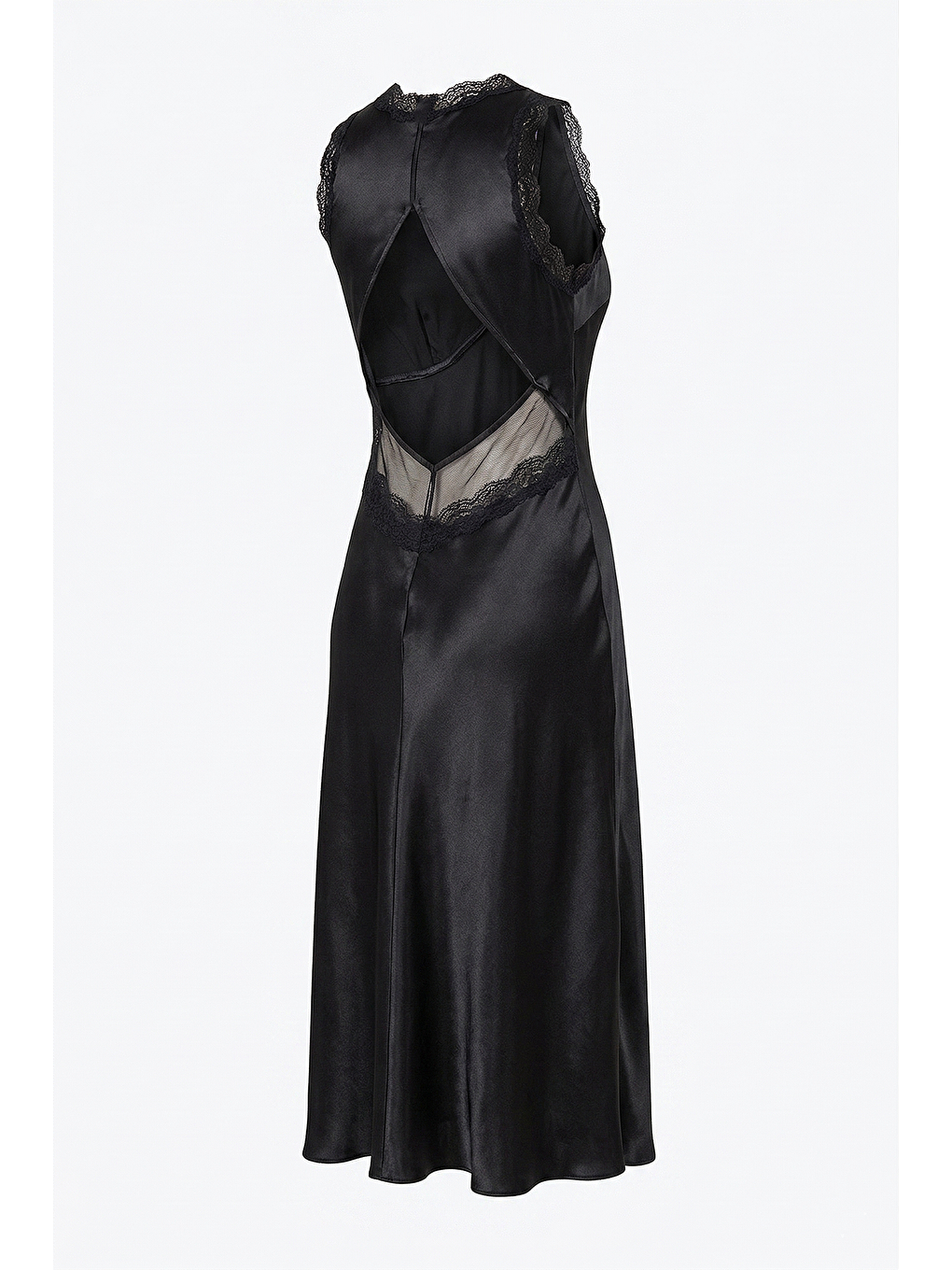 Siyah Saten 2 Li Set Uzun SİYAH-2