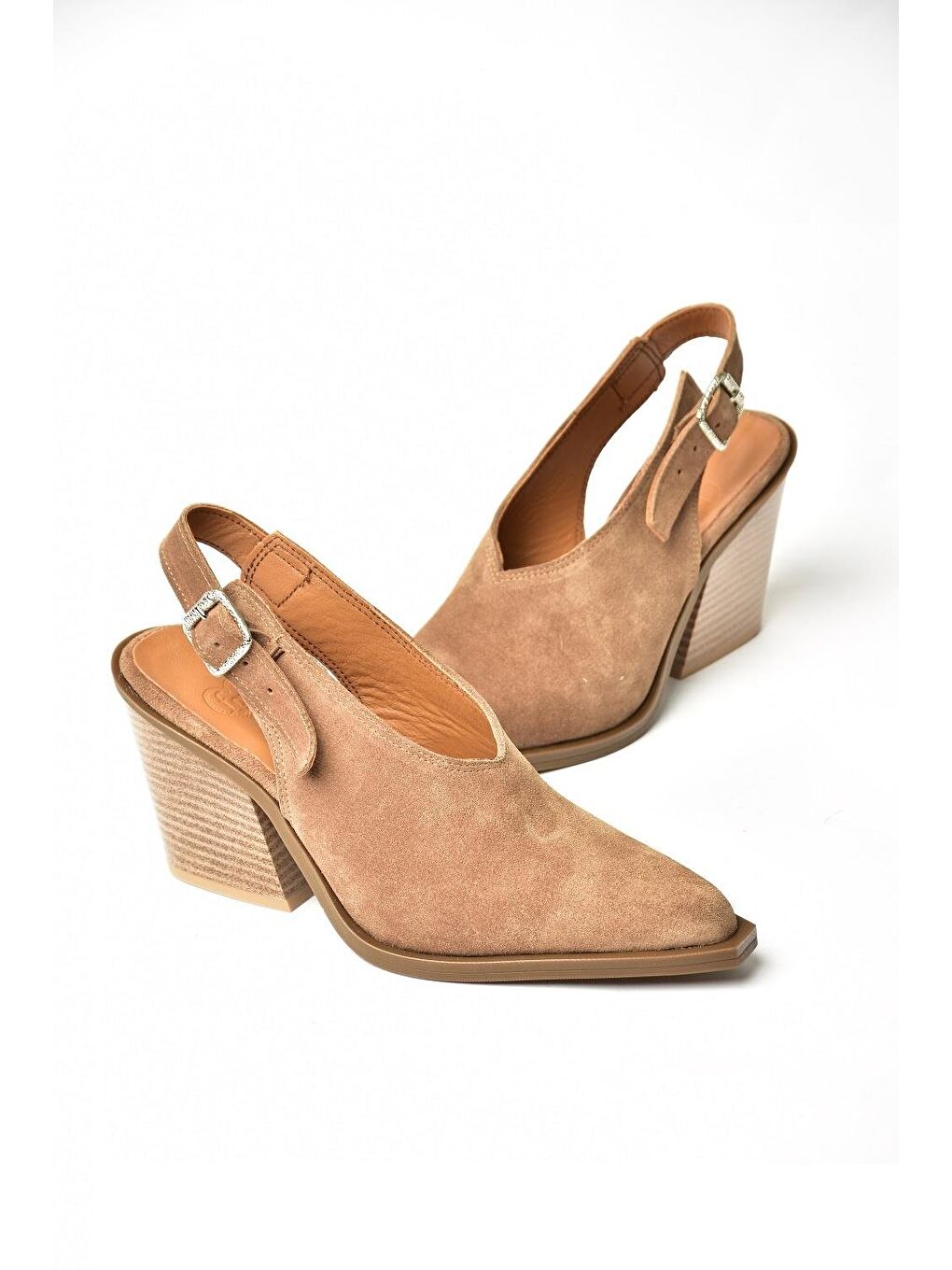 Bej Vizon Kadın Topuklu Ayakkabı U6543041-2