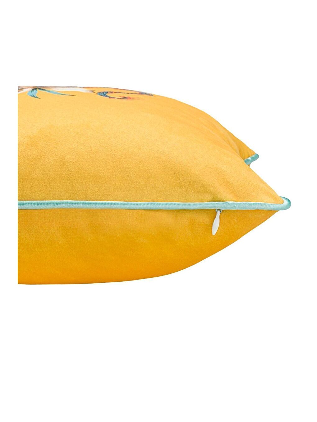 Lüks Kadife 43x43 Cm Kırlent Kılıfı Dekoratif Yumuşak Salon Koltuk Avangart Biyeli Sarı-1