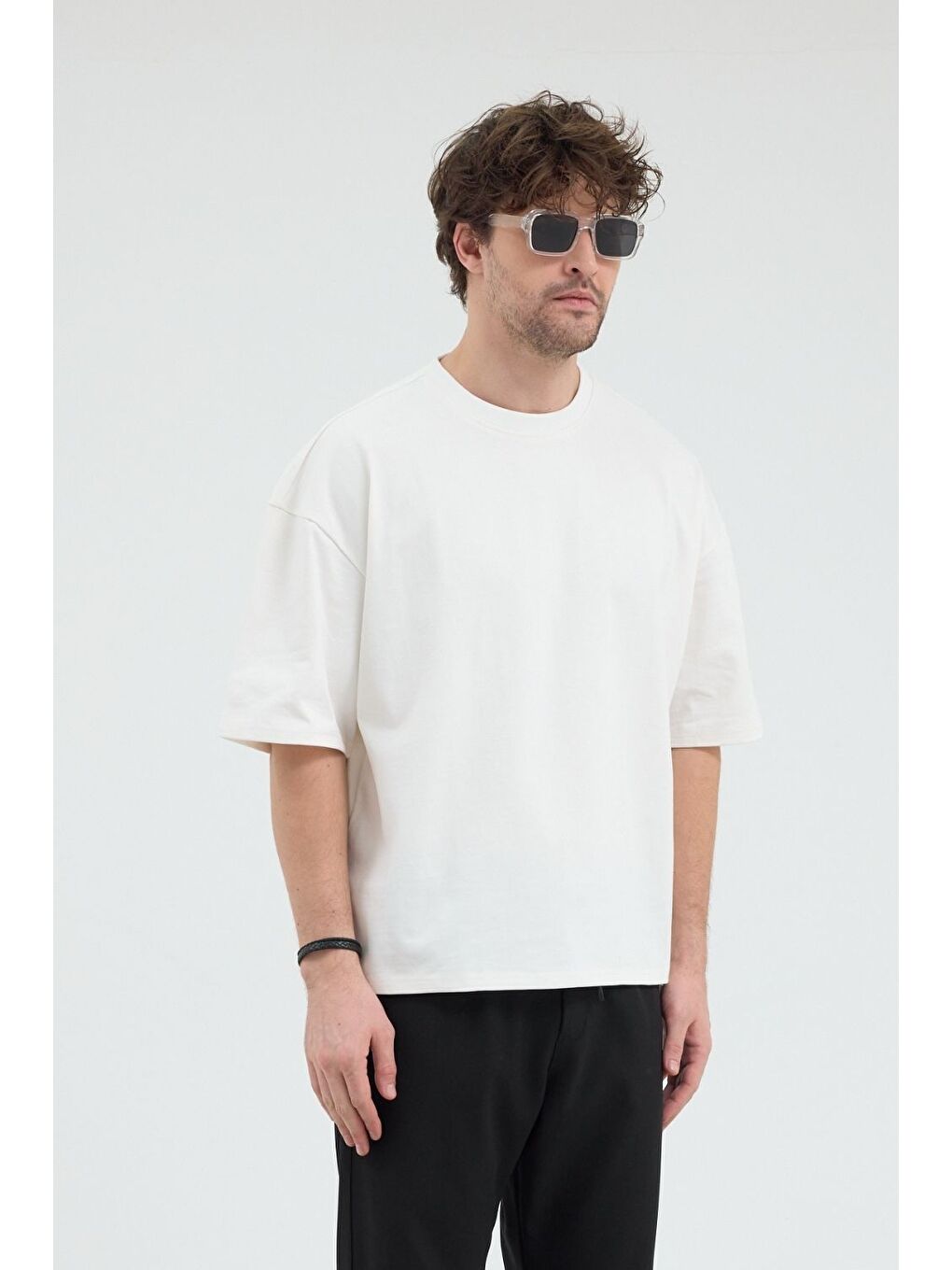 Ekru Erkek Chill Premium Krem T-Shirt-1