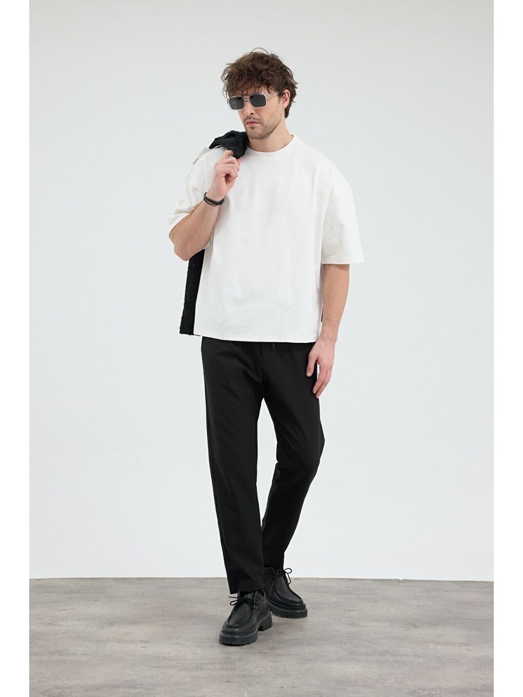 Ekru Erkek Chill Premium Krem T-Shirt-2