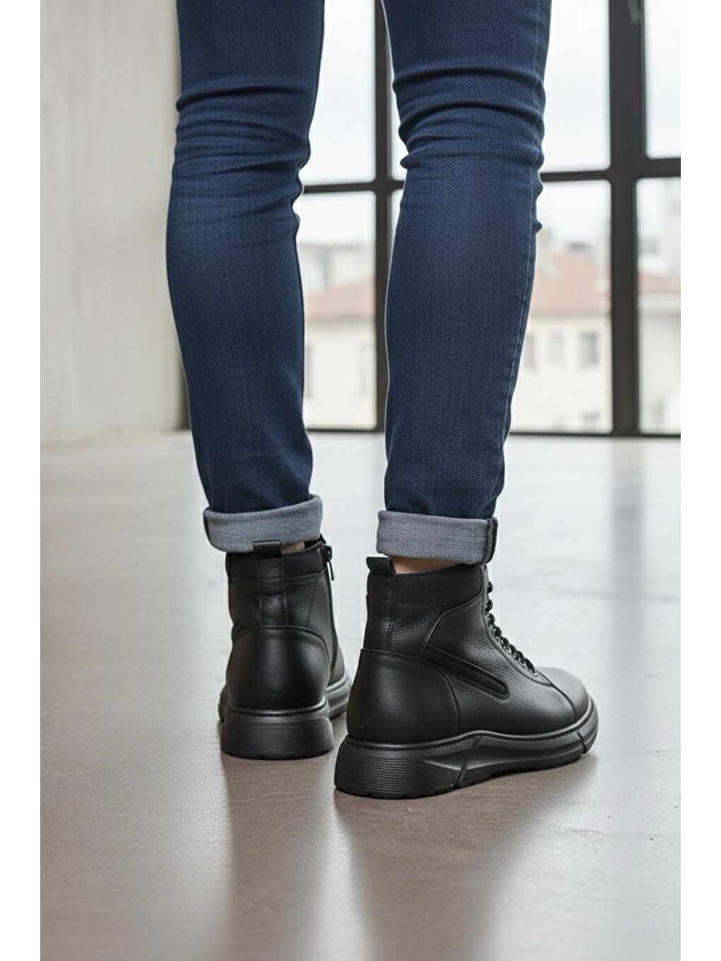 Siyah Falc F200 Soğuk Geçirmez Suya Dayanıklı Erkek Bot-1