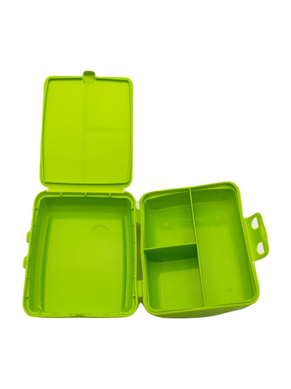 Yeşil Kilitli 4 Bölmeli Beslenme Kutusu Kod:1398-1