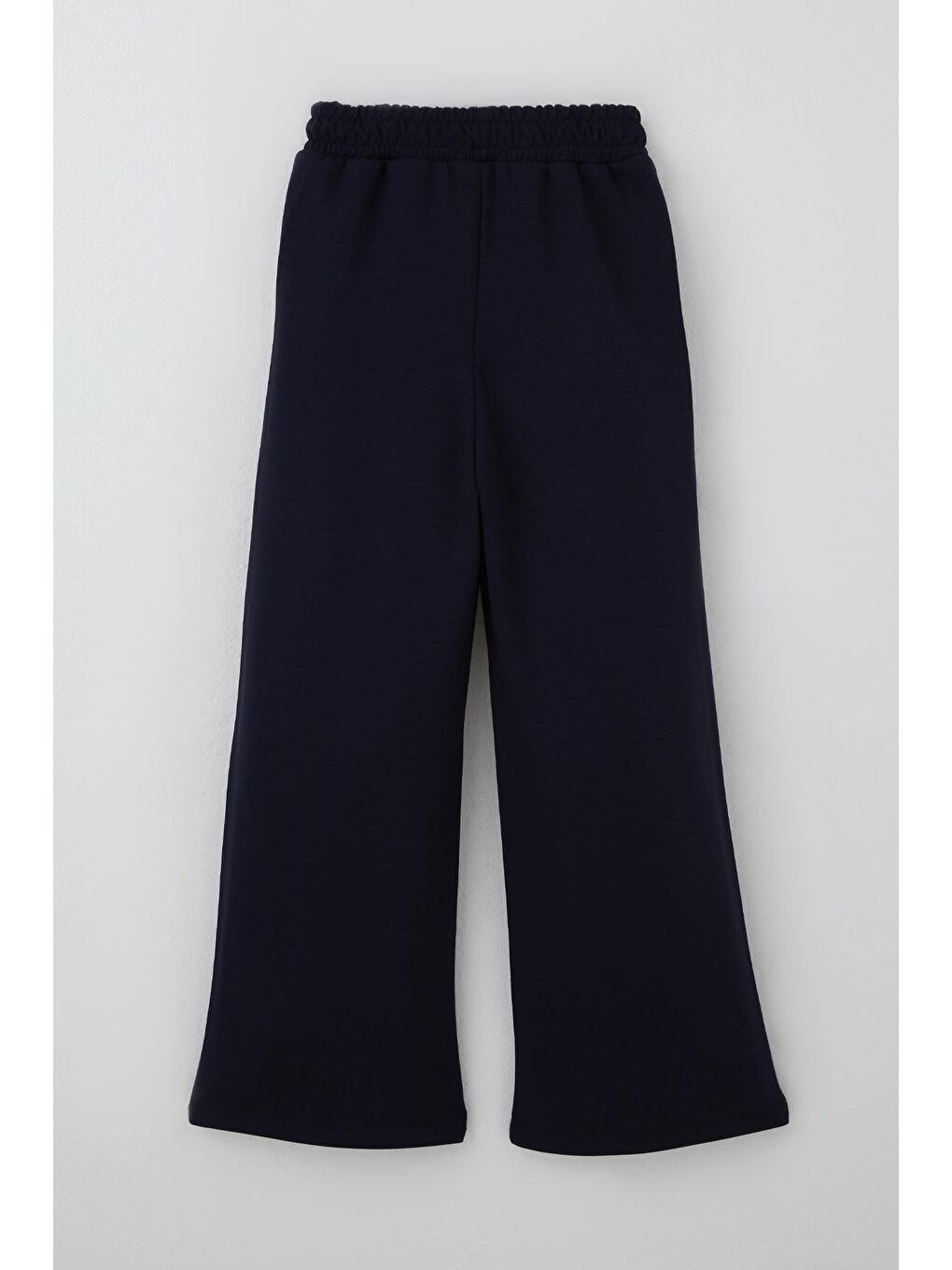 Kız Çocuk Pantolon Taş Baskılı Fiyonk Bağcık Aksesuarlı Lacivert (8-14 Yaş)-2