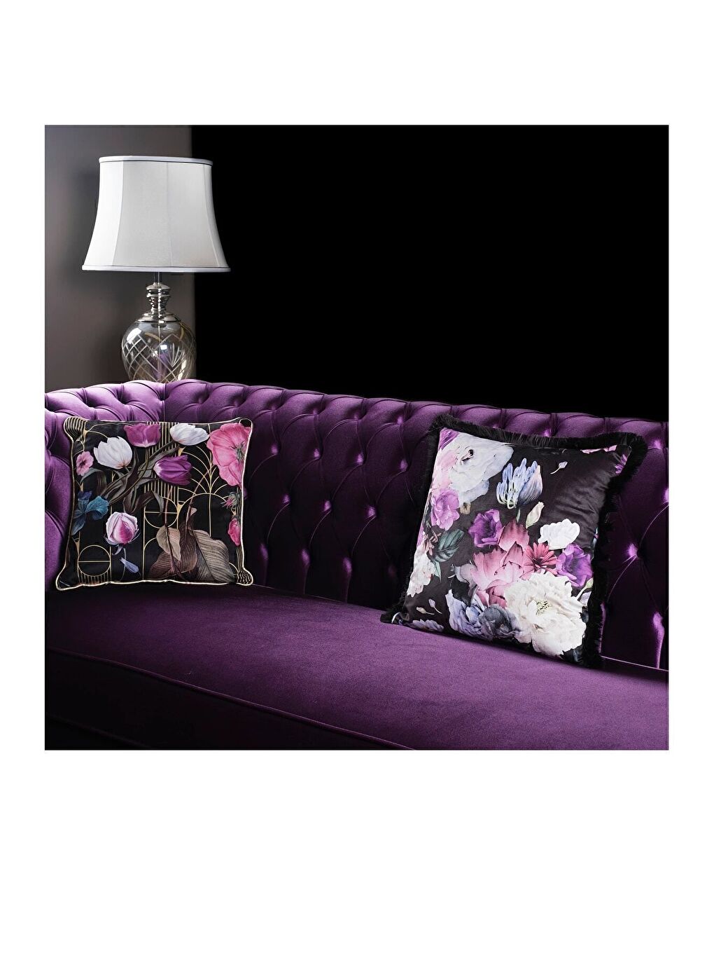 Lüks Kadife 43x43 Cm Kırlent Kılıfı Dekoratif Yumuşak Salon Koltuk Avangart Saçaklı Siyah-4