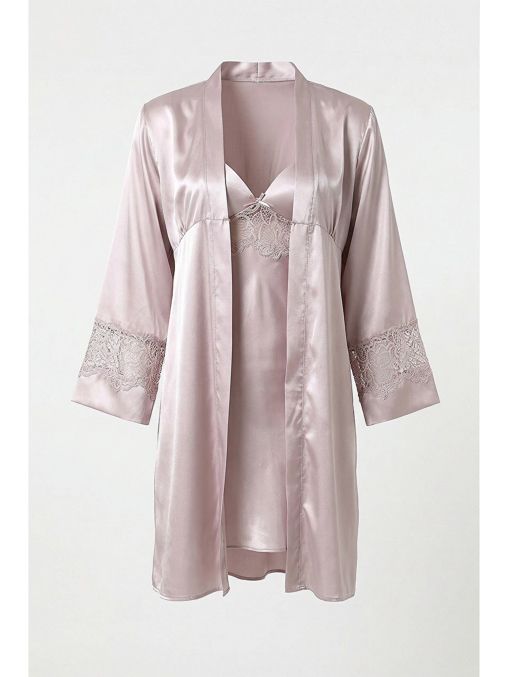 Pembe Saten 2 Li Set Kaplı PUDRA