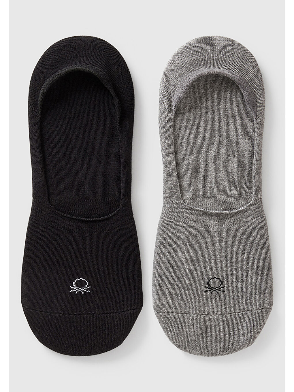 Unisex Siyah-Gri 2'Li Babet Çorap