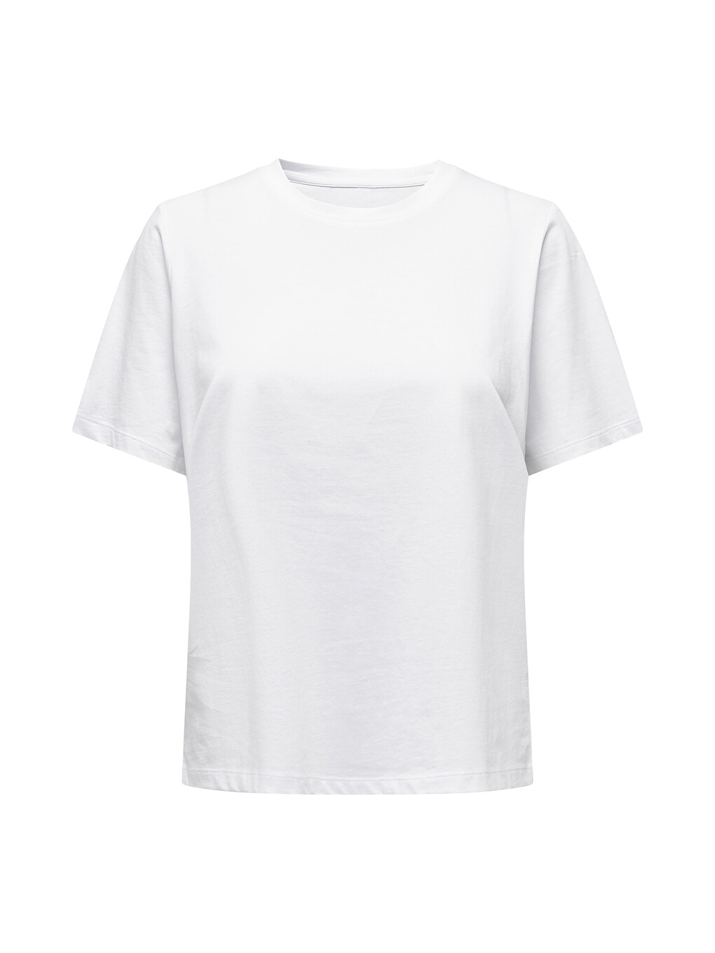 Beyaz Onlonly % 100 Pamuk Regular Fit Bisiklet Yaka T Shirt 15270390-5