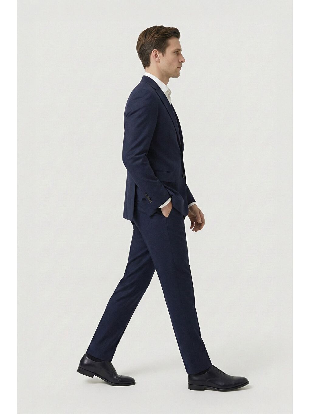 Giotelli Lacivert 6 Drop Polyester Viskon Karışımlı Elastan İçerikli Erkek Takım Elbise-2