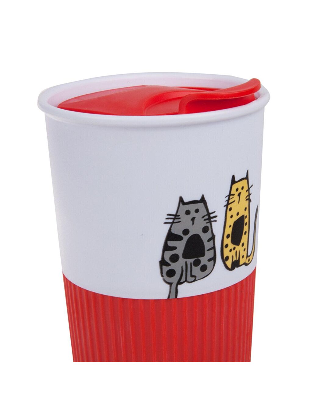 Biggdesign Kırmızı Cats 450 Ml Plastik Mug - 2