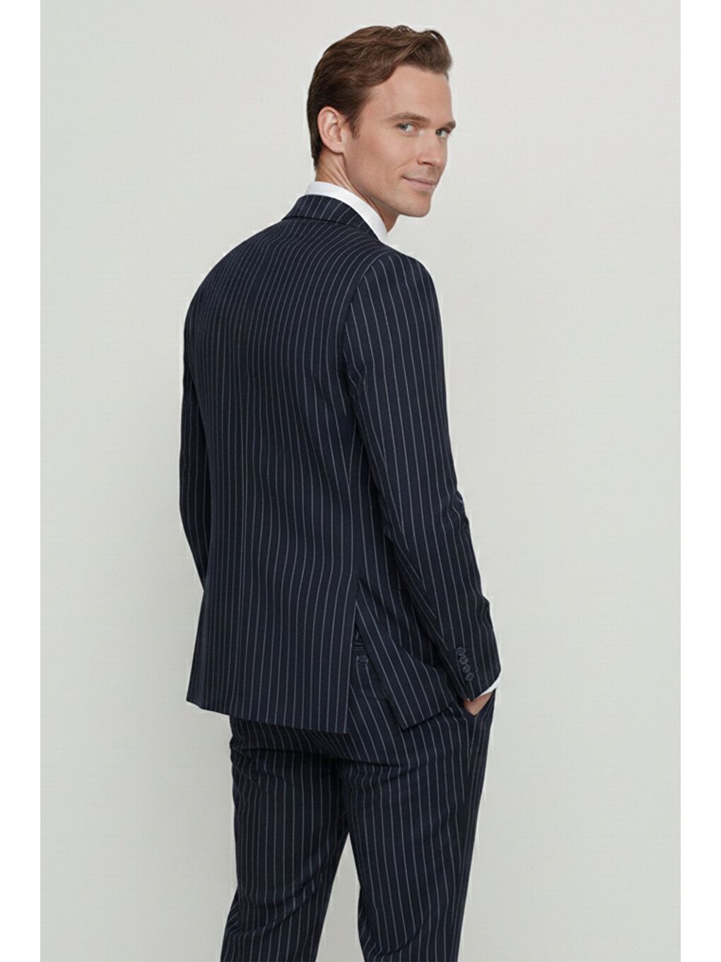 Lacivert Vest Suit-3