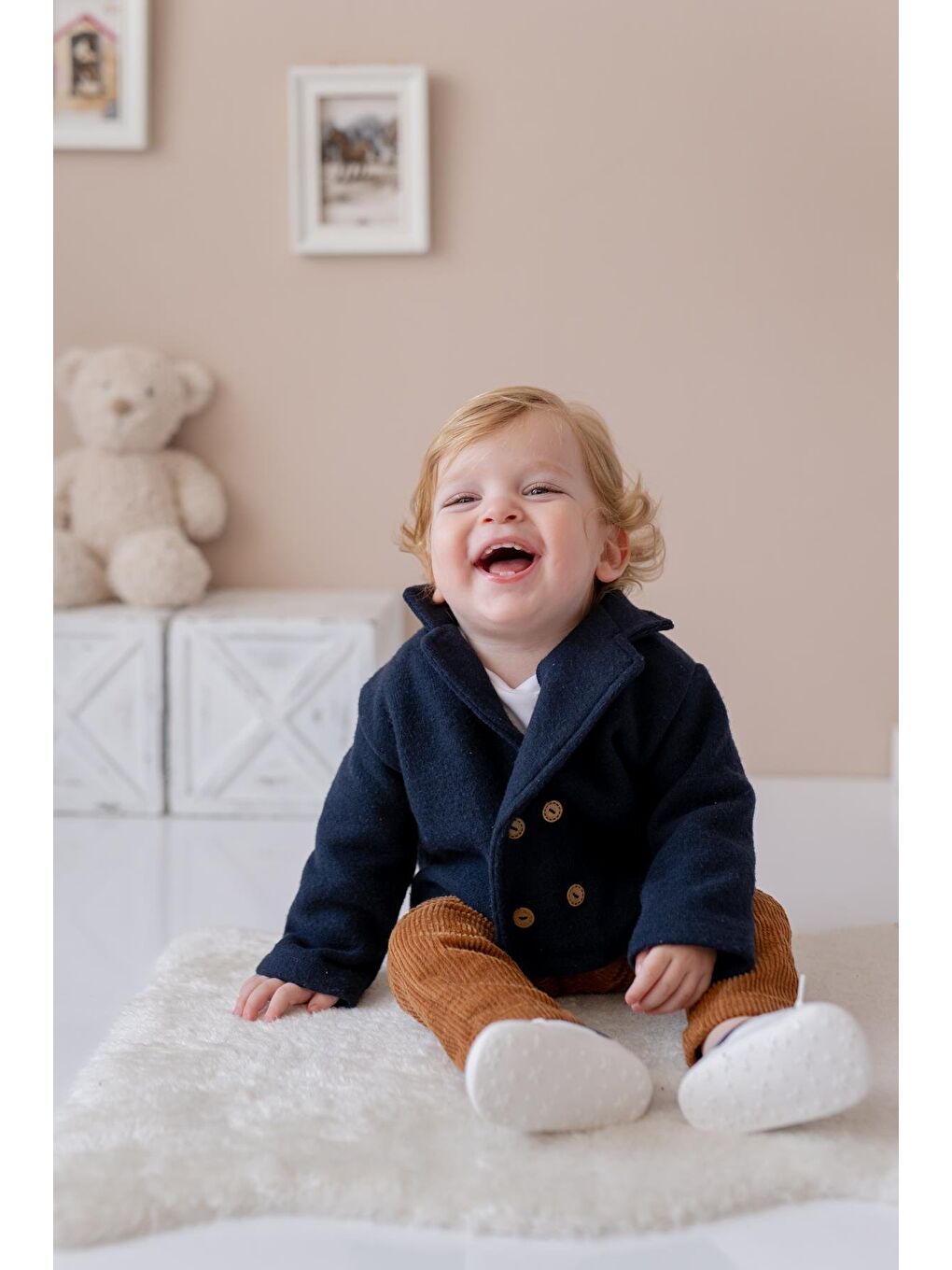 Erkek Bebek Örme Ceket - Lacivert-2