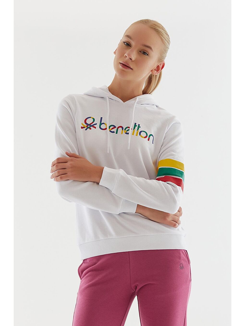 United Colors Of Benetton Beyaz Kadın Sweatshirt - 8