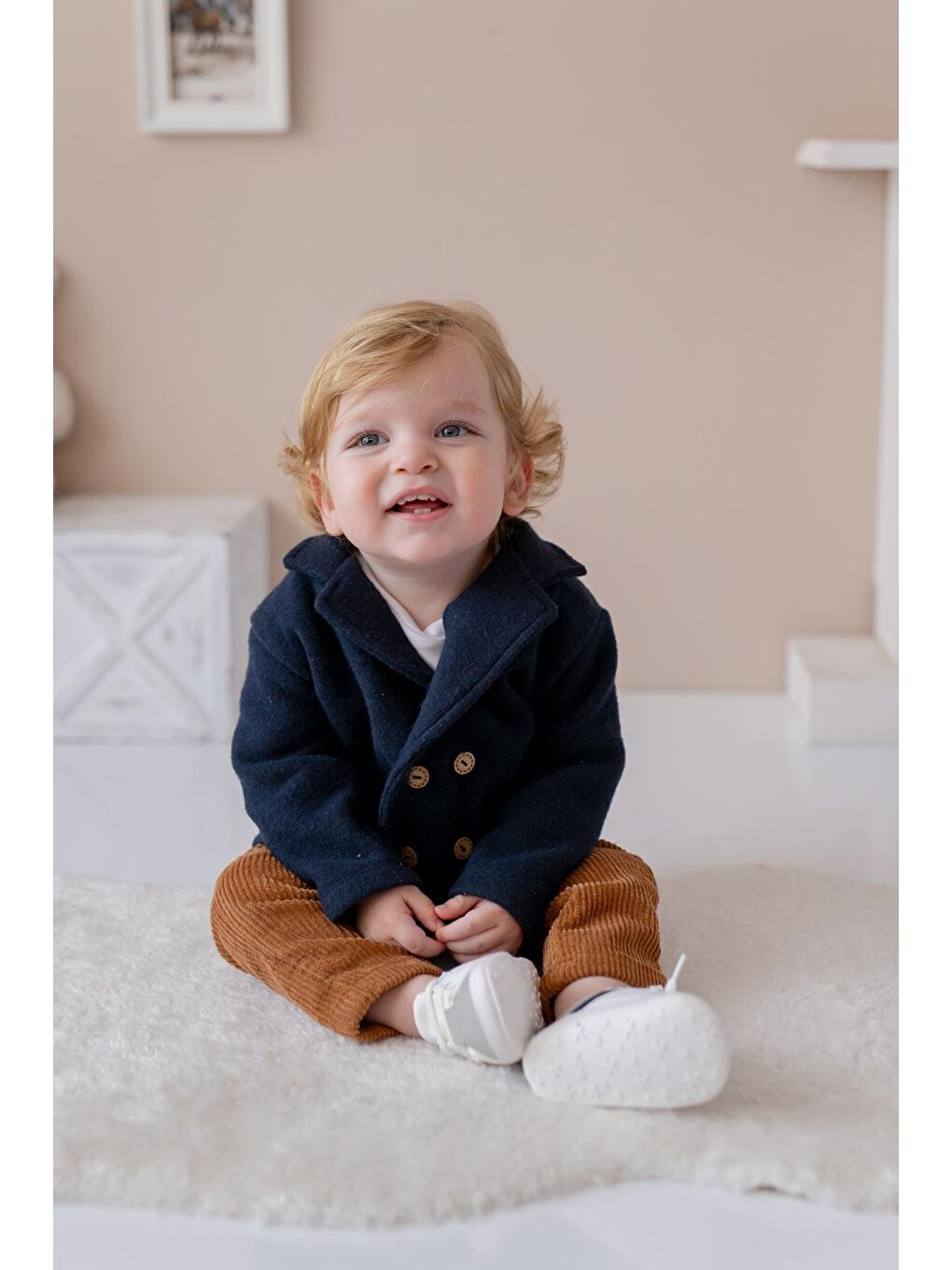 Erkek Bebek Örme Ceket - Lacivert-3