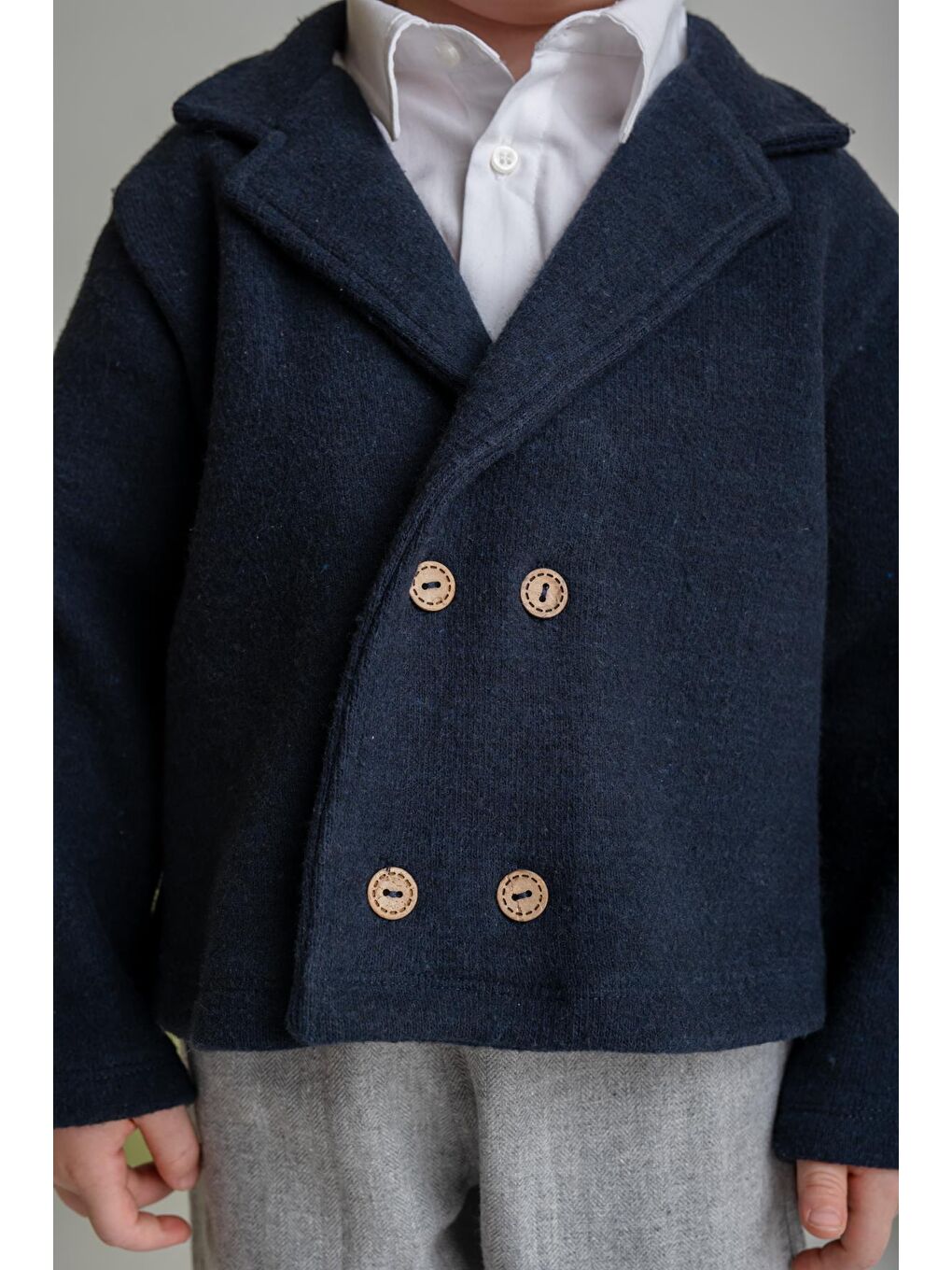 Erkek Bebek Örme Ceket - Lacivert-6