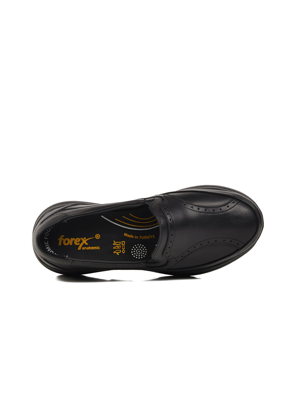 Siyah Hakiki Deri Anatomik Kadın Casual Ayakkabı 1002 Z-3