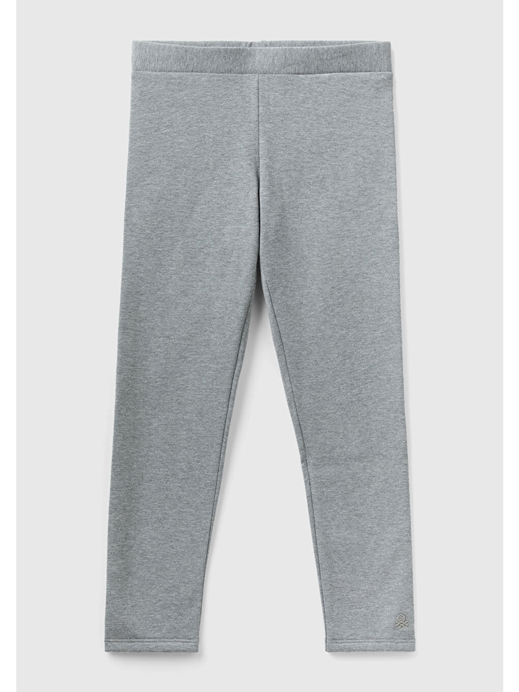 Kız Çocuk Koyu Gri Melanj  Logo Detaylı Tayt