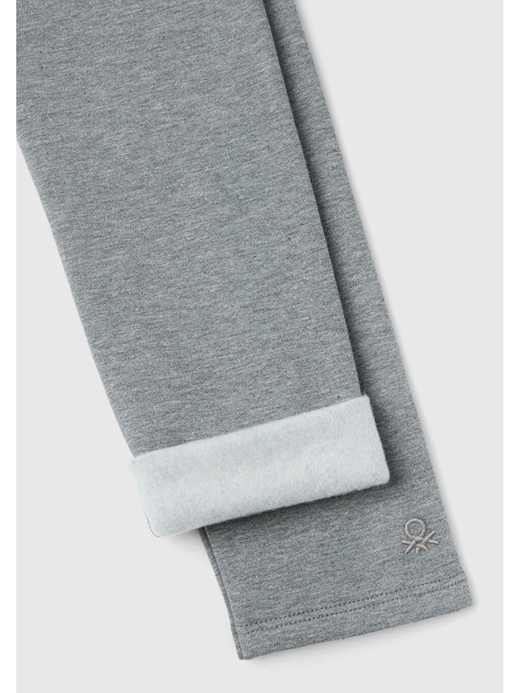 Kız Çocuk Koyu Gri Melanj  Logo Detaylı Tayt-1