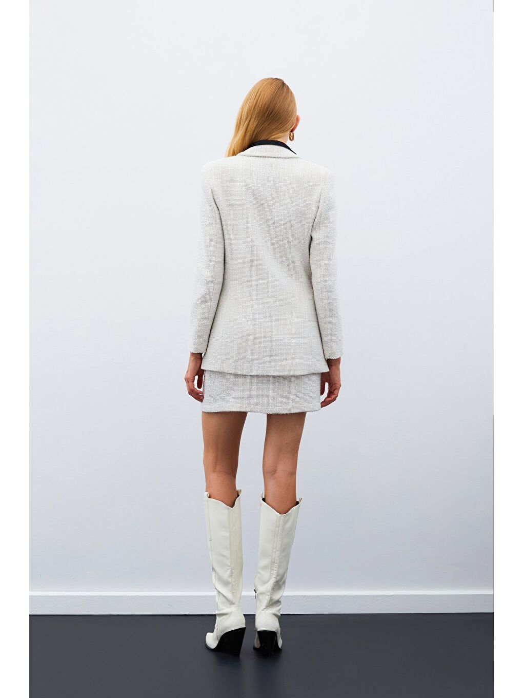 Düğme Detaylı Tüvit Ceket - Bej-1