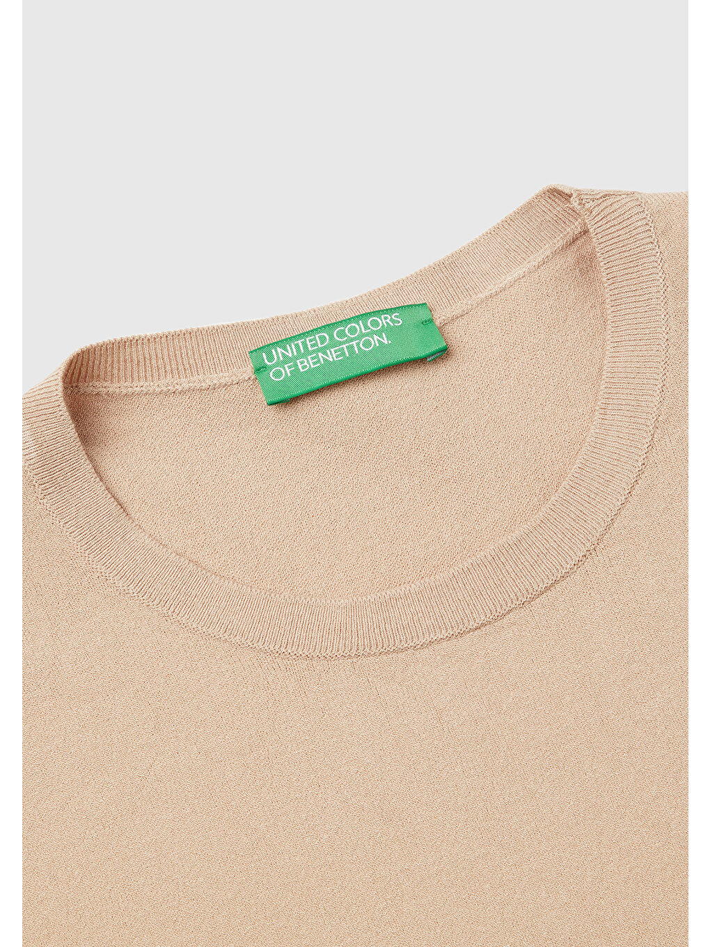 Kadın Bej Streç Kumaşlı Önü Cepli Relax Fit Bisiklet Yaka Kazak-5