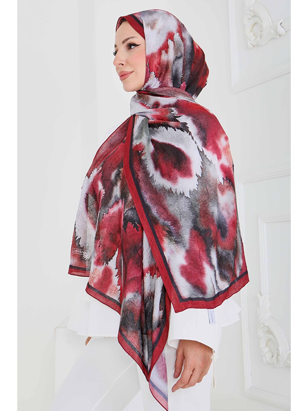 Natural Harmony Bambu Crash Şal Bordo - 27914-BORDO-2