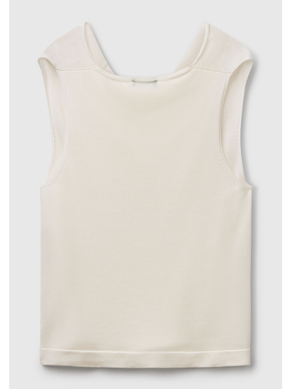 Ekru Kadın Krem %100 Liyosel Kolsuz Regular Fit Atlet Kazak-3