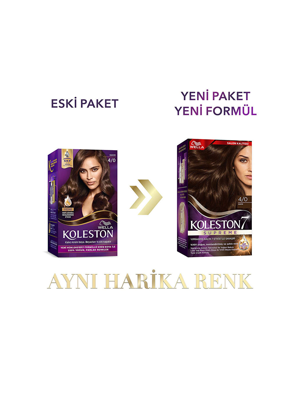 Wella Renksiz Koleston Supreme Saç Boyası 4/0 Kahve - 1