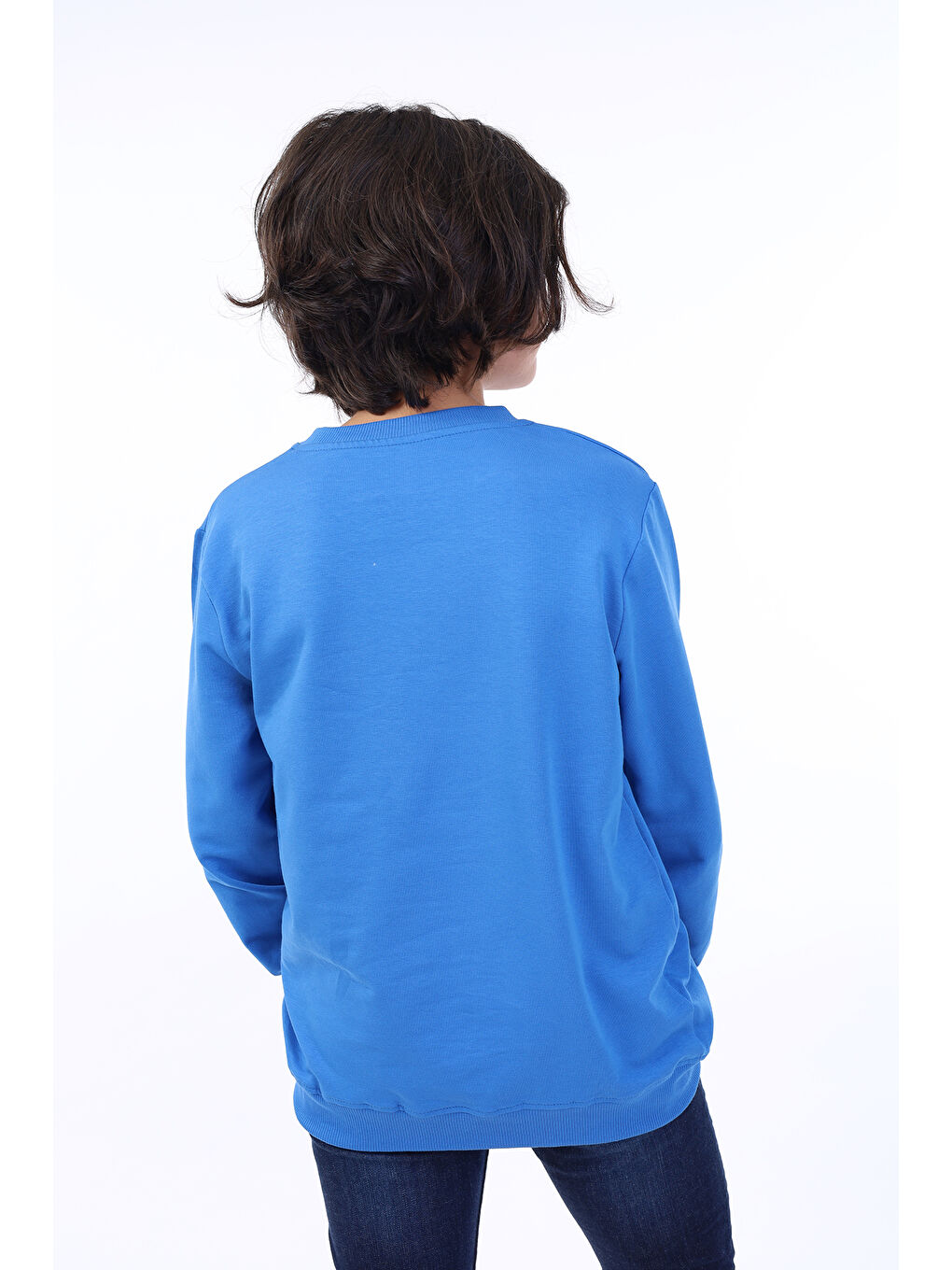 Mavi Erkek Çocuk Baskılı Sweatshirt-1