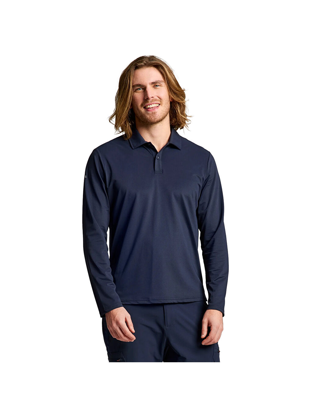 Lacivert Erkek Uzun Kollu Polo Yaka Tişört