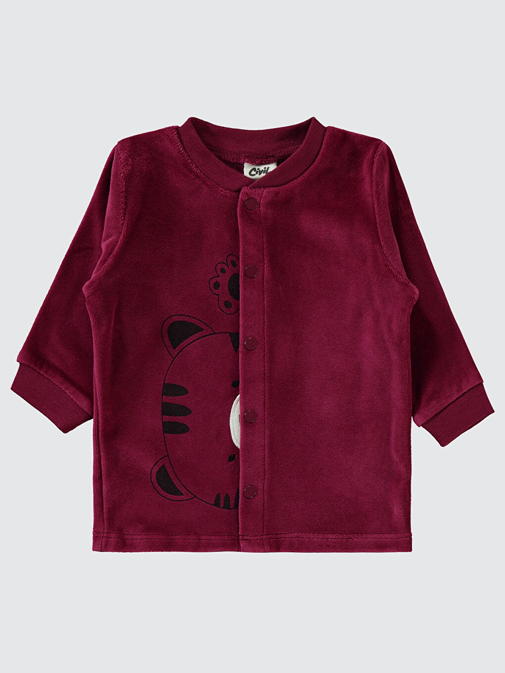 Civil Baby Kız Bebek Pijama Takımı 1-6 Ay Bordo - 2