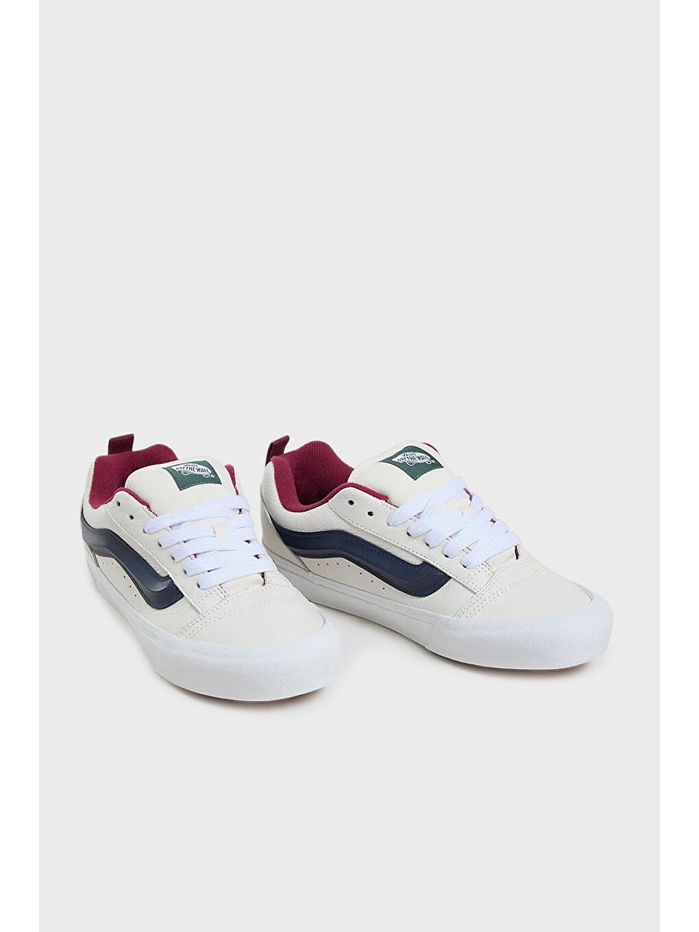 Vans Beyaz Knu Skool Deri Logolu Sneaker Unisex Ayakkabı VN000D22WTM1 - 2
