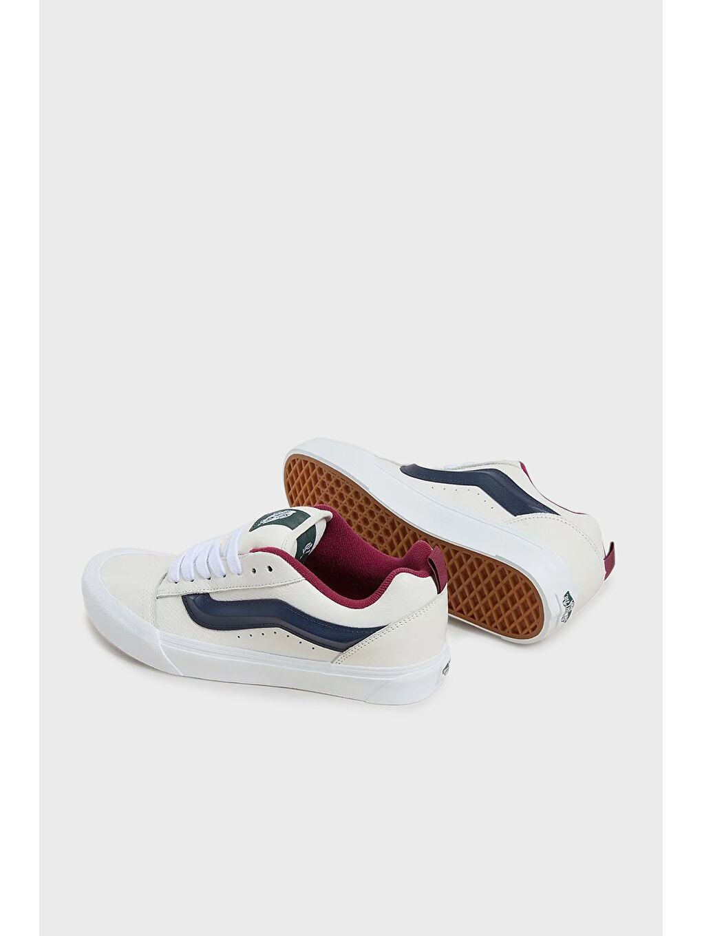 Vans Beyaz Knu Skool Deri Logolu Sneaker Unisex Ayakkabı VN000D22WTM1 - 4