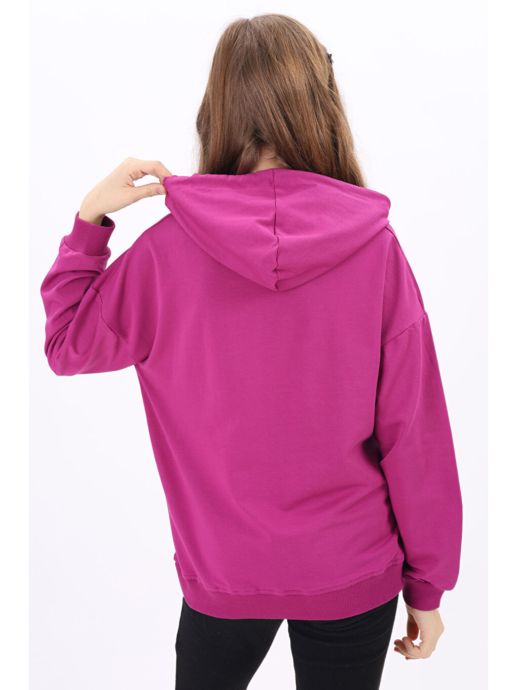 Mürdüm Kız Çocuk Sweatshirt-1