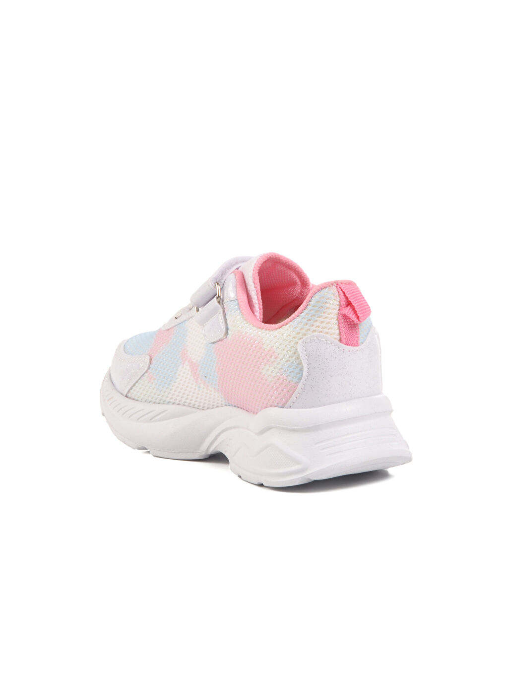 Beyaz Pembe Fileli Cırtlı Kız Çocuk Spor Ayakkabı Ruffon P-3