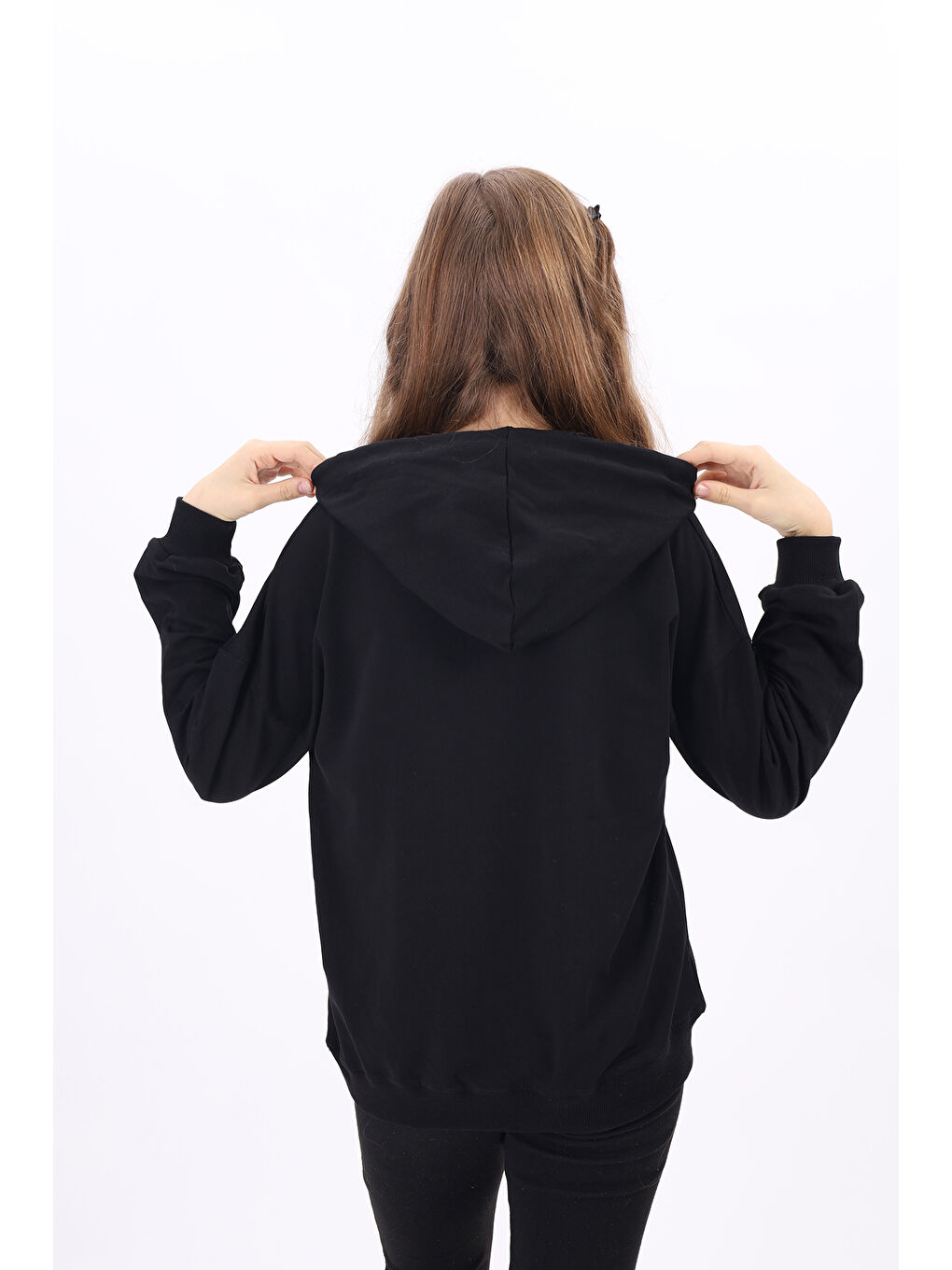 Siyah Kız Çocuk Sweatshirt-2