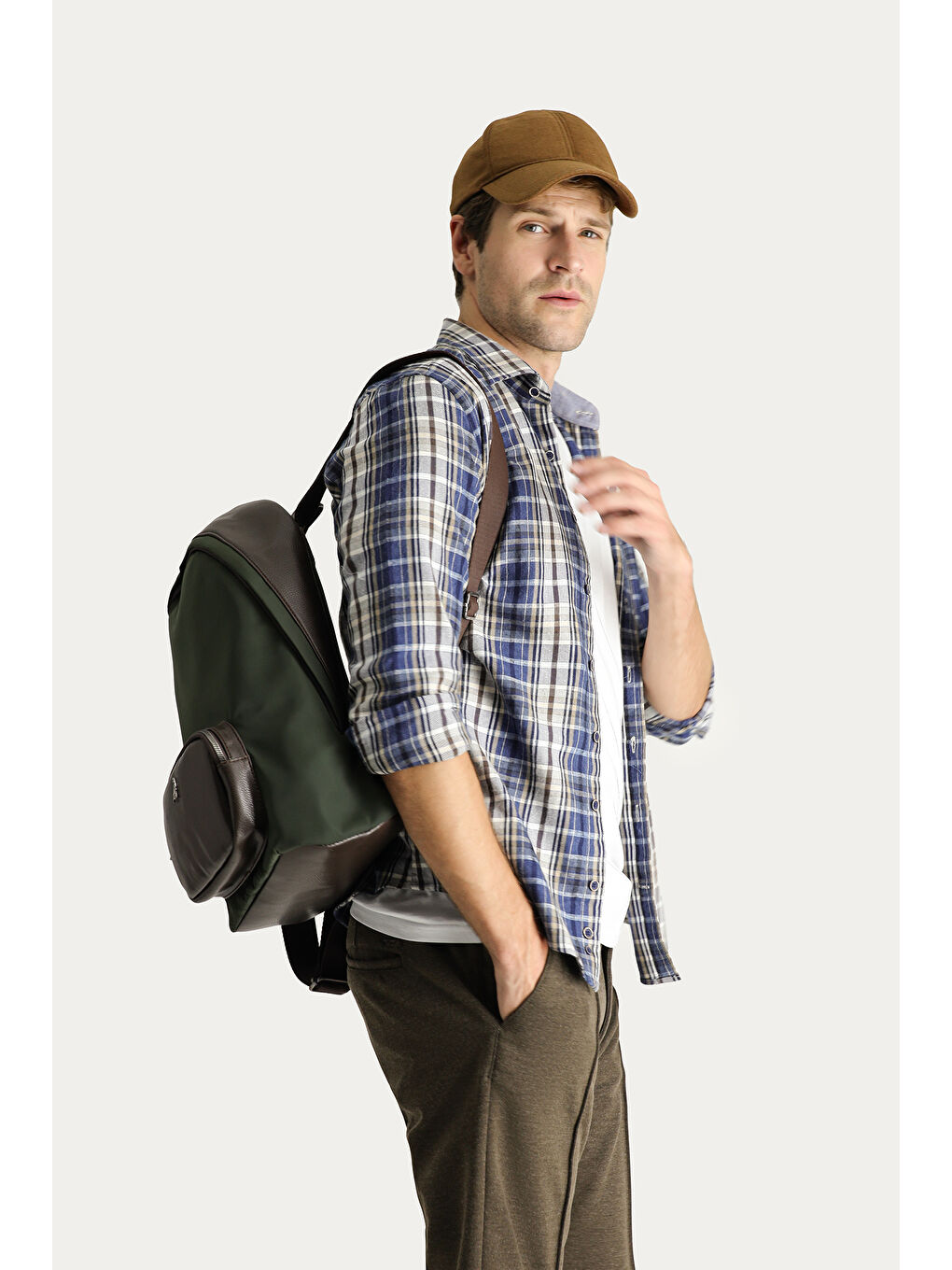 Gri Uzun Kol Slim Fit Dar Kesim Ekose Oduncu Pamuklu Kolay Ütülenebilir Gömlek