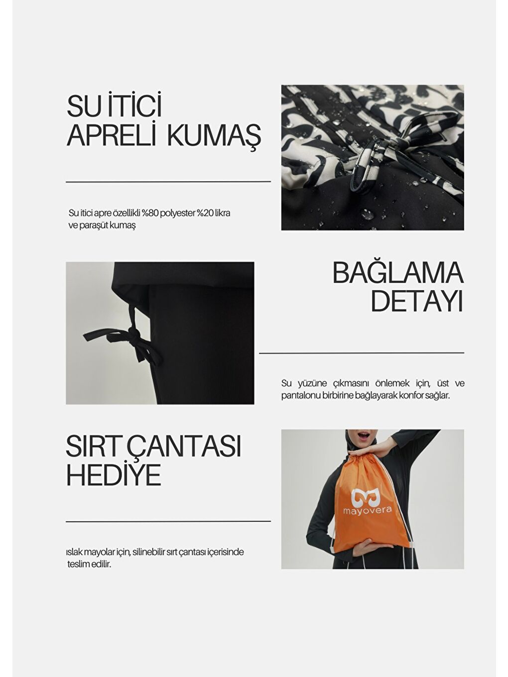 Siyah Tarz-ı Asil Tasarım Tesettür Mayo-5