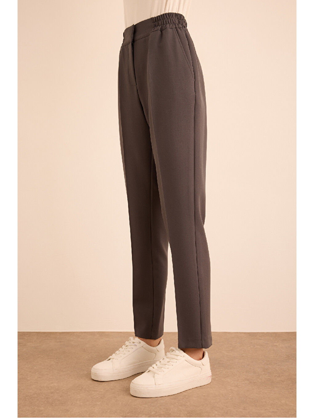 Antrasit Basic Pantolon-3