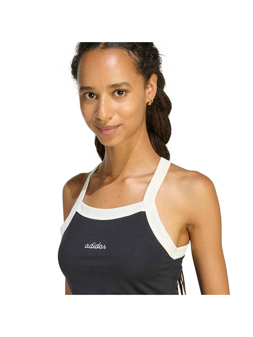 Seasonal Essentials Colorpop Embroidered Graphic Kadın Siyah Yuvarlak Yaka Atlet-1