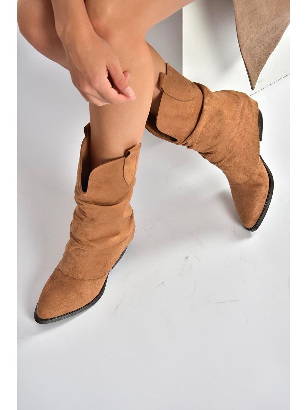 Kahverengi Taba Kadın Bot V404041002-3