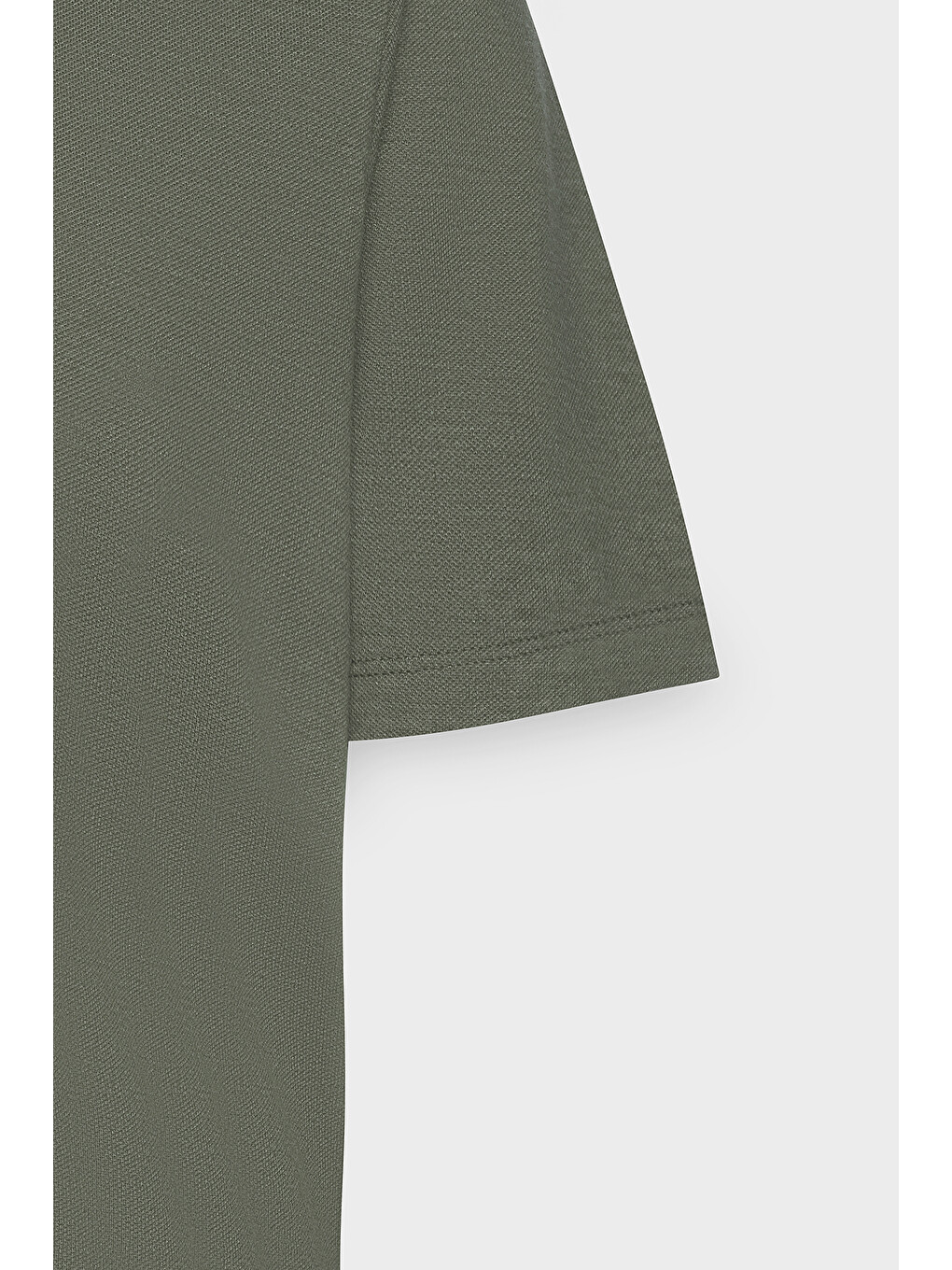 Erkek Haki Slim Fit Dar Kesim Bisiklet Yaka Pamuklu Tişört-7