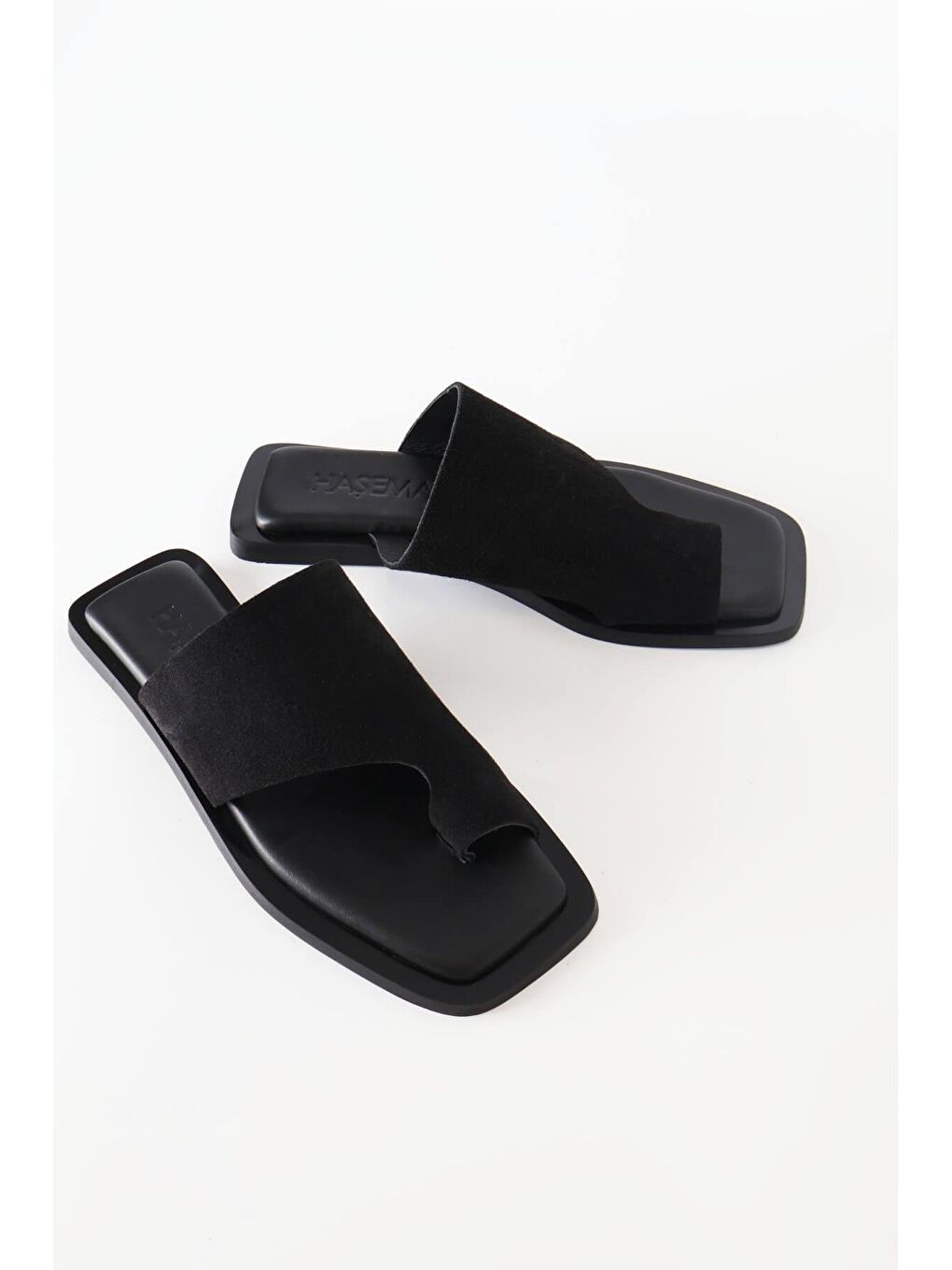 Kadın Süet Siyah Terlik 2221-2