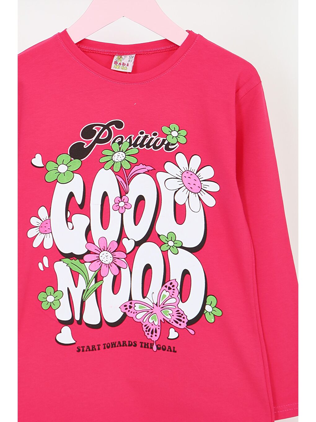 Fuşya Kız Çocuk Fusya Uzun Kollu Baskılı Penye Badi - 27691-1