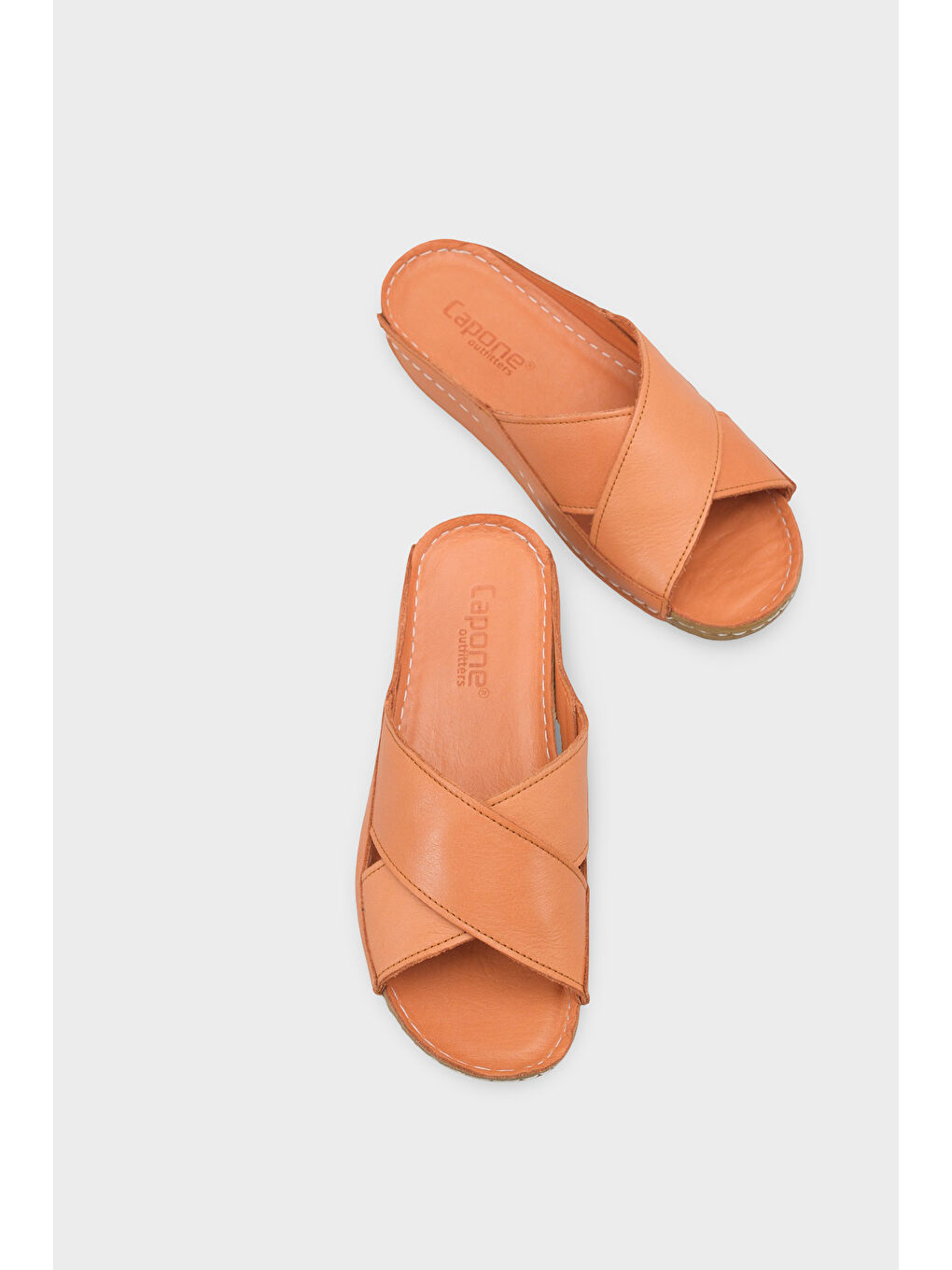 Kahverengi Sophi Hakiki Deri Soft Konfor Kadın Terlik-5