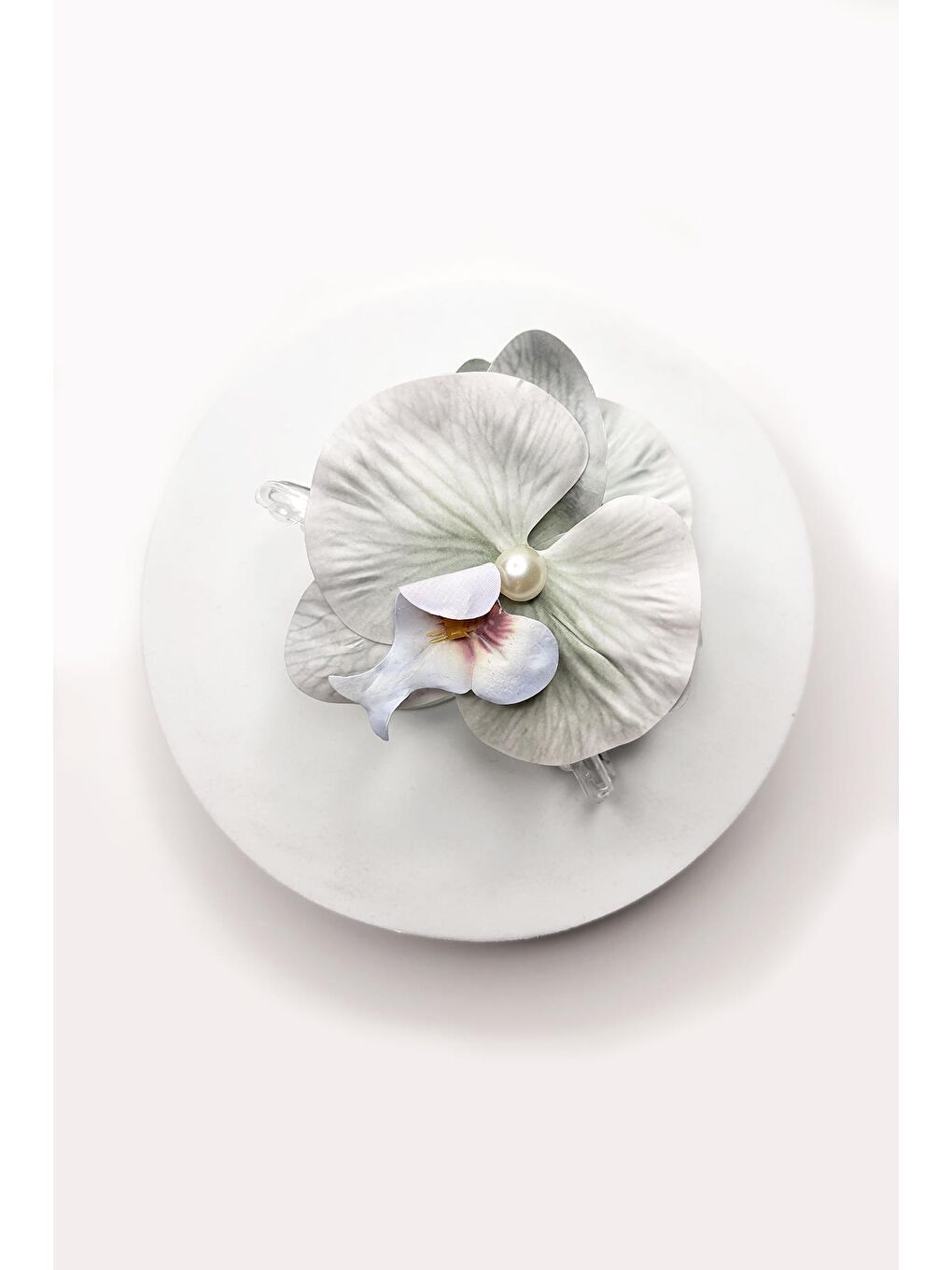 Turkuaz MANDAL-Orkide Çiçekli Aloha Büyük Mandal Toka-4