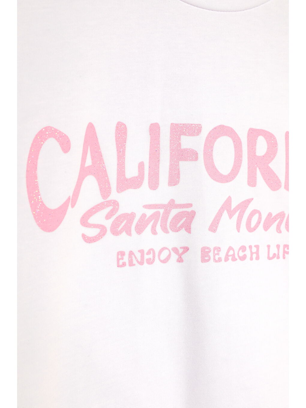California Yazılı Kısa Kollu Tişört Beyaz-2