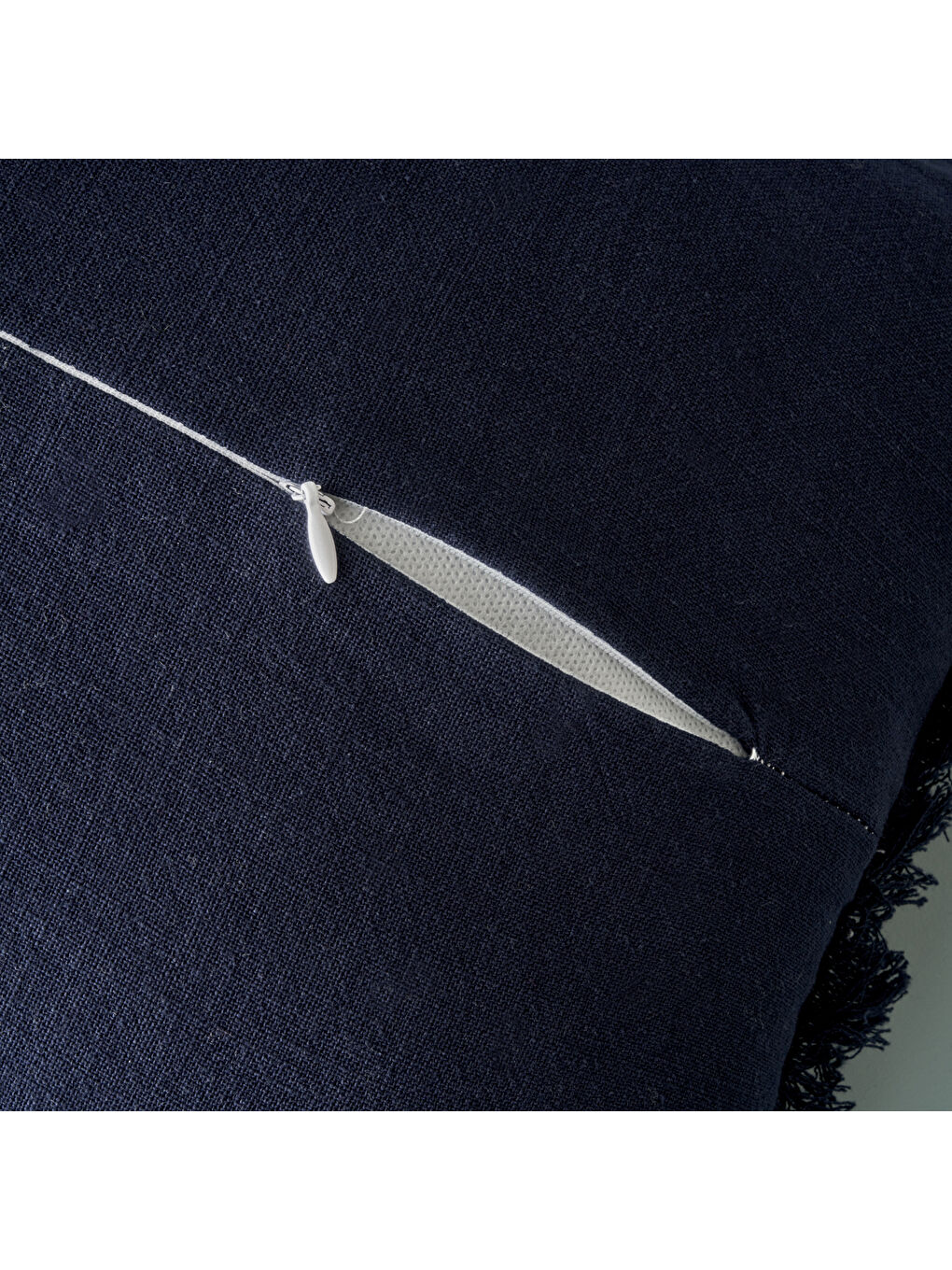 %100 Pamuk Marine Punchlı Kırlent Kılıfı Lacivert (35x50 cm)-2